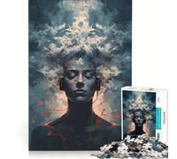 Rompecabezas de 1000 Piezas Escucha la tormenta Juego Imposible Corte de precisión con Piezas de Formas aleatorias Que encajan Perfectamente 50x75cm