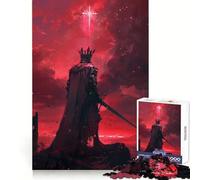 Rompecabezas de 1000 Piezas Espada del Caballero Rojo para Adolescentes Refuerza la Memoria y el vínculo Familiar Bordes precisos Regalo Original (38x52cm)