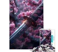 Rompecabezas de 1000 Piezas Espada Katana samurái Juguetes educativos para Aprender sobre Juegos de Aprendizaje desafío difícil Ideas de Regalos (tamaño 38x52cm)