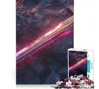 Rompecabezas de 1000 Piezas Espada mágica roja neón Juego de ingenio Entrena tu Cerebro y Tus Manos Ideal para Decorar tu Escritorio 50x75cm
