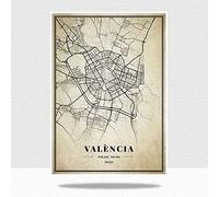 Rompecabezas De 1000 Piezas,España Valencia Mapa Jigsaw, Retro City Mundo Más Difícil Puzzle, Inusual Brain Challenge Puzzles For Children, Difícil Parent-Child Games, Para Personalizar Home Phot