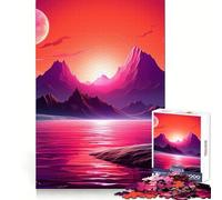 Rompecabezas de 1000 Piezas Espejismo de Puesta de Sol Tropical para Adolescentes Ideal para Mejorar la Memoria y como pasatiempo Relajante Bordes limpios (38x26cm)