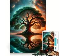 Rompecabezas de 1000 Piezas Espejismo del Roble Celestial,Corte Suave,Juego Creativo,Juguete para Momentos de Ocio y relajación, (50x75cm)