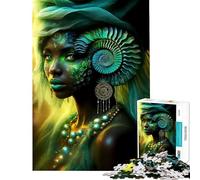 Rompecabezas de 1000 Piezas Espiral Verde Reina Rompecabezas para Adultos Juegos relajantes una Obra de Arte cumpleaños y Navidad (tamaño 38x26cm)