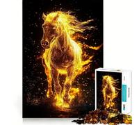 Rompecabezas de 1000 Piezas Espíritu del Caballo Ardiente,Juego de Ajuste preciso,Juguete Creativo y Divertido,Juego de Paz,Regalo navideño Tranquilo 50x75cm