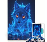 Rompecabezas de 1000 Piezas Espíritu del Lobo Mágico Juego de ingenio Desafío difícil Regalos para Amigos y Familiares 38x52cm