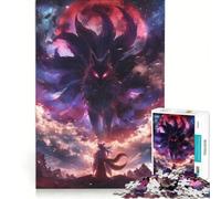 Rompecabezas de 1000 Piezas Espíritu del Zorro de Nueve Colas Juego de ingenio difícil y desafiante Regalo de cumpleaños obsequios 38x26cm