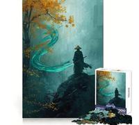 Rompecabezas de 1000 Piezas Espíritu samurái en la Niebla otoñal para Adolescentes Mejora la Memoria, es Informal, Relajante y Tiene Bordes precisos Un Regalo Elegante (38x52cm)
