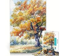 Rompecabezas de 1000 Piezas Esplendor de Roble otoñal Corte Diversión Juego Inteligente Actividad Tiempo de diversión Acogedor Cumpleaños Arte Juego (38x52cm)