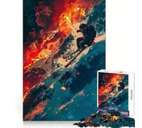 Rompecabezas de 1000 Piezas Esquiador en una montaña Nevada Juguete Inteligente para Adolescentes Ideal para el hogar Corte preciso Regalo Original 38x52cm