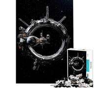 Rompecabezas de 1000 Piezas Estación Espacial en órbita Juegos relajantes Juguetes adictivos para Cultivar la Paciencia Excelentes Regalos y Juguetes para cumpleaños (tamaño 38x52cm)