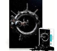 Rompecabezas de 1000 Piezas Estación Espacial en órbita para Adolescentes Juguete para desarrollar la Mente y divertirse Diseño Elegante para armar Regalo Ideal 38x26cm