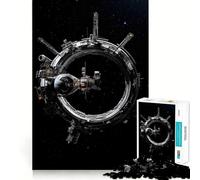 Rompecabezas de 1000 Piezas Estación Espacial en órbita para Adolescentes Juguete para desarrollar la lógica y la Capacidad de Entretenimiento Corte preciso 38x52cm