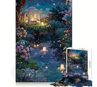 Rompecabezas de 1000 Piezas Estanque Dentro de un jardín de Velas para Adultos Juguete Inteligente para el hogar Disfruta de un diseño Elegante y Original Artículo de Santa Claus (50x75cm)