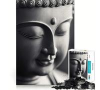 Rompecabezas de 1000 Piezas Estatua de Buda en Primer Plano - Arte Mural Zen Arte de Ajuste Juego para estimular el Cerebro Tiempo de Descanso Juego Arte Mural navideño (50x75cm)