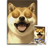 Rompecabezas de 1000 Piezas Este Shiba ama Bitcoin Ideal para Momentos de Relax en Interiores Juguete de precisión Duradero con Enclavamiento Tamaño: 50x75cm