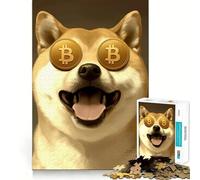 Rompecabezas de 1000 Piezas Este Shiba Inu ama Bitcoin para Adolescentes Rompecabezas para desarrollar la Memoria, Relajante y Divertido Diseño para armar Una cálida Sorpresa 50x75cm