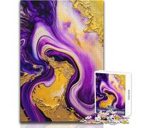 Rompecabezas de 1000 Piezas, Estilo Abstracto de Tinta de Alcohol, Juguete Intelectual, Juego de Aprendizaje Educativo, Regalo de Amigo Secreto, tamaño 38x26cm