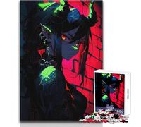 Rompecabezas de 1000 Piezas Estilo Anime de Chica Demonio de neón Juego Divertido de Aprendizaje Consciente Celebraciones alegres Tamaño 38x26cm