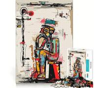 Rompecabezas de 1000 Piezas Estilo Basquiat de El Pensador para Adolescentes, Juguete de Rompecabezas Inteligente, Divertido y Sencillo, Corte preciso, selección de Deseos de Papá Noel 50x75cm