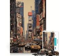 Rompecabezas de 1000 Piezas Estilo japonés de Nueva York para Adultos, diseño de Rompecabezas de recuperación Mejorada, Corte Limpio y silencioso, Regalo Premium (38x52cm)