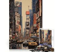 Rompecabezas de 1000 Piezas Estilo japonés de Nueva York para Adultos, diseño de Rompecabezas de recuperación Mejorada, Corte Limpio y silencioso, Regalo Premium (38x52cm)