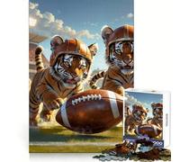 Rompecabezas de 1000 Piezas Estilo Old School Football Tiger Cubs para Adultos, Juguete para ejercitar la Mente, Tiempo Libre, diseño nítido, Regalo increíble (38x52cm)