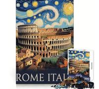 Rompecabezas de 1000 Piezas Estilo Van Gogh del Coliseo de Roma, Italia, para Adultos y Adolescentes Recuerda armarlo Lentamente y Disfruta de un Corte preciso Arte Coleccionable (38x52cm)