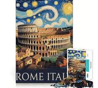 Rompecabezas de 1000 Piezas Estilo Van Gogh del Coliseo de Roma, Italia, para Adultos y Adolescentes Recuerda armarlo Lentamente y Disfruta de un Corte preciso Arte Coleccionable (38x52cm)