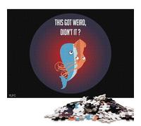 Rompecabezas de 1000 Piezas Esto se puso Raro - Rompecabezas Cuadrados Divertidos para Adultos y Rompecabezas de Madera - Decoración para el hogar - Juguetes de Rompecabezas - 1000 Piezas (75x50cm)