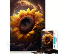 Rompecabezas de 1000 Piezas Estrellas Espaciales Girasoles para Adultos Un Rompecabezas Mental Relajante y Divertido para armar Una cálida Sorpresa 38x26cm