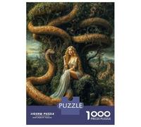 Rompecabezas De 1000 Piezas Eve and Serpent in Eden Garden Allegory Rompecabezas para Adultos Juego Familiar Decoración Perfecta Cumpleaños Y Navidad 38x26cm/1000pcs