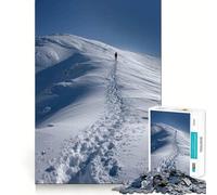 Rompecabezas de 1000 Piezas Excursión a la montaña Nevada para Adultos Juguete para ejercitar la Mente y Relajarse Corte de precisión Regalo Elegante (38x26cm)