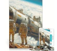Rompecabezas de 1000 Piezas Exploración Planetaria para Adolescentes, Juguete para ejercitar la Mente, Juego Relajante, Corte Premium, (38x52cm)