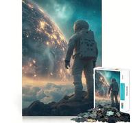 Rompecabezas de 1000 Piezas Exploración Planetaria para Adultos Juguete de lógica Estimulante para un Juego Relajante Bordes Transparentes Regalo conmovedor (38x26cm)