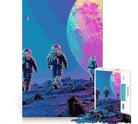 Rompecabezas de 1000 Piezas Explorador del Espacio para Adolescentes Rompecabezas Lógica Clara Juguete Tiempo de Paz Corte Lista de Deseos de Santa Claus (38x26cm)