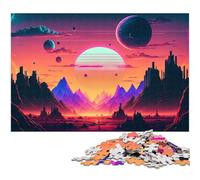 Rompecabezas de 1000 Piezas Explorando un Mundo lejano para Adultos Juego Educativo desafío Regalo de Amigo Secreto (tamaño 38 x 26 cm)