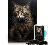 Rompecabezas de 1000 Piezas Fábula del Gato del Bosque Noruego para Adolescentes Juguete Educativo para Toda la Familia Corte de Calidad Regalo Elegante (38x26cm)