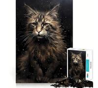 Rompecabezas de 1000 Piezas Fábula del Gato del Bosque Noruego para Adolescentes Juguete para desarrollar la lógica y la Capacidad de relajación Corte preciso Regalo Ideal (50x75cm)