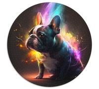 Rompecabezas de 1000 Piezas Fantasy Bulldog, Rompecabezas Redondos de 1000 Piezas para Adultos, Ideal para decoración del hogar, Entrenamiento Mental y Regalos navideños, 67,5 x 67,5 cm