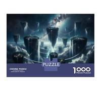 Rompecabezas De 1000 Piezas Fantasy Cloud Cityscape Rompecabezas para Adultos Juguetes Antiestrés Decoración Perfecta Cumpleaños Y Navidad 38x26cm/1000pcs