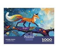 Rompecabezas De 1000 Piezas Fantasy Fox Art Print Rompecabezas para Adultos Juego Práctico Vacaciones En Casa Matar El Tiempo Cumpleaños 70x50cm/1000pcs