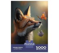 Rompecabezas De 1000 Piezas Fantasy Fox Butterfly Rompecabezas para Adultos Juego De Ingenio Difícil Difícil Único Cumpleaños Y Regalos 70x50cm/1000pcs