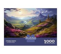 Rompecabezas De 1000 Piezas Fantasy Landscape with River and Mountains Rompecabezas para Adultos Juego Práctico Vacaciones En Casa Matar El Tiempo Cumpleaños 38x26cm/1000pcs