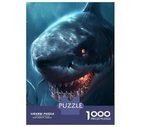 Rompecabezas De 1000 Piezas - Fantasy Shark Scary Glow Rompecabezas para Adultos Juguete Decoración De Pared Regalo De Cumpleaños Oferta como Regalos para Toda La Familia 52x38cm/1000pcs