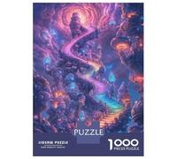 Rompecabezas De 1000 Piezas Fantasy Stairway to Sky Rompecabezas para Adultos Juguetes Antiestrés Vacaciones En Casa Matar El Tiempo para Cumpleaños, Navidad 52x38cm/1000pcs