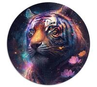Rompecabezas de 1000 Piezas Fantasy Tiger, Rompecabezas Redondo de 1000 Piezas, Ideal para una Noche de Juegos en Familia, decoración del hogar y Regalo para Entrenar el Cerebro, 67,5 x 67,5 cm