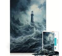 Rompecabezas de 1000 Piezas Faro Brisa Marina para Adolescentes, Juguete de lógica, Juego en Grupo, Corte de precisión, Regalo Original (38x52cm)