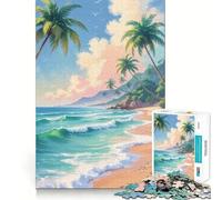 Rompecabezas de 1000 Piezas Felicidad Tropical - Arte Estimular el Cerebro - Juego para Descansar - Arte Navideño para Pared (50x75cm)