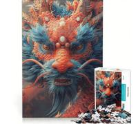 Rompecabezas de 1000 Piezas Feliz Año Nuevo Dragón, Juego Interactivo, Regalo de cumpleaños, cumpleaños y Navidad 50x75cm